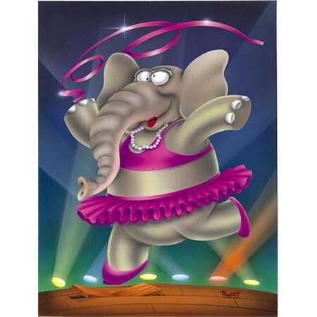 Carolines Treasures Carolines Treasures APH0249CHF Elephant Ballerina Flag Canvas House Size APH0249CHF
